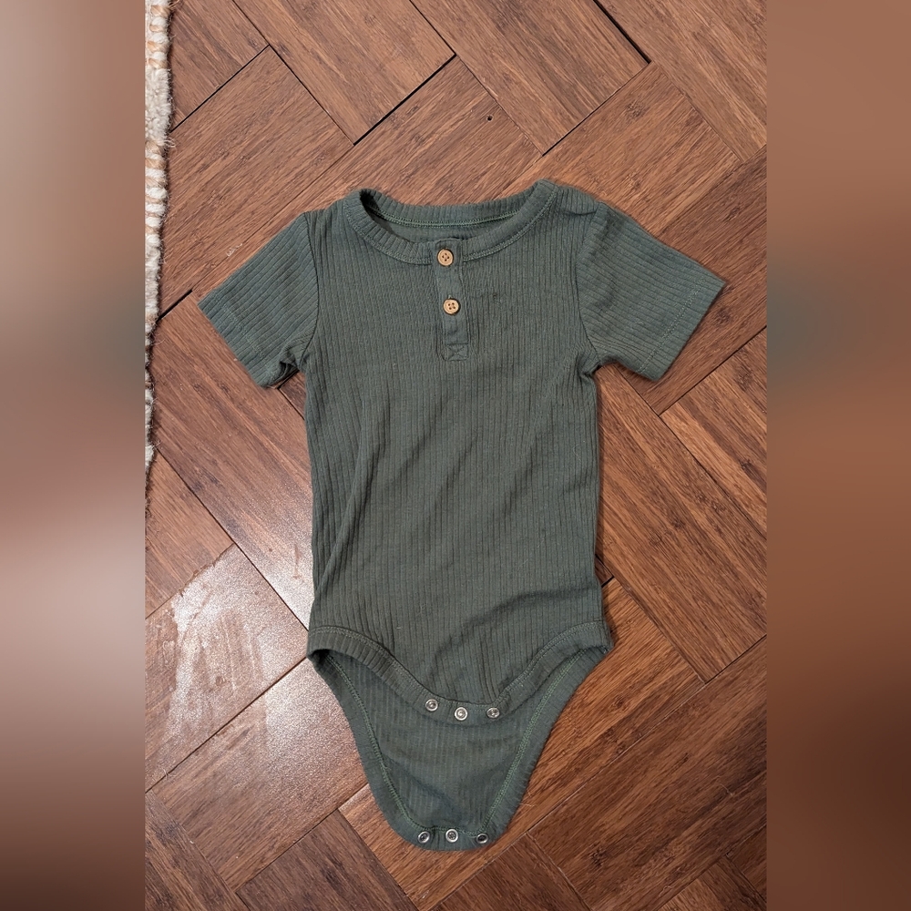Cat & Jack Green Onesie 12M